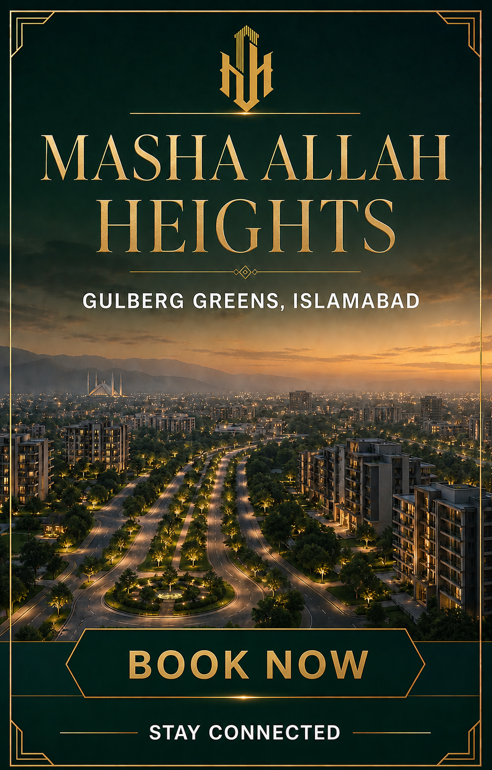 Masha Allah Heights book now teaser poster