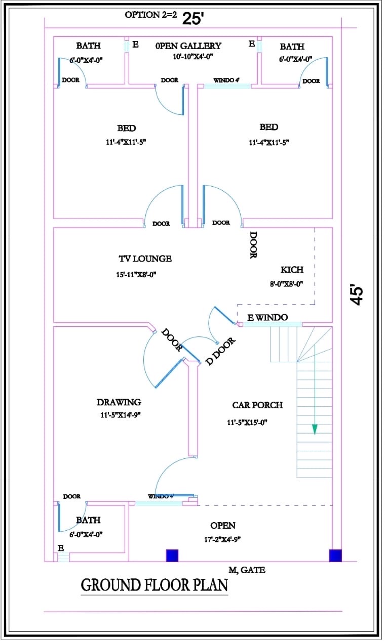 SAB Villas 5 Marla Villa indoor floor plan